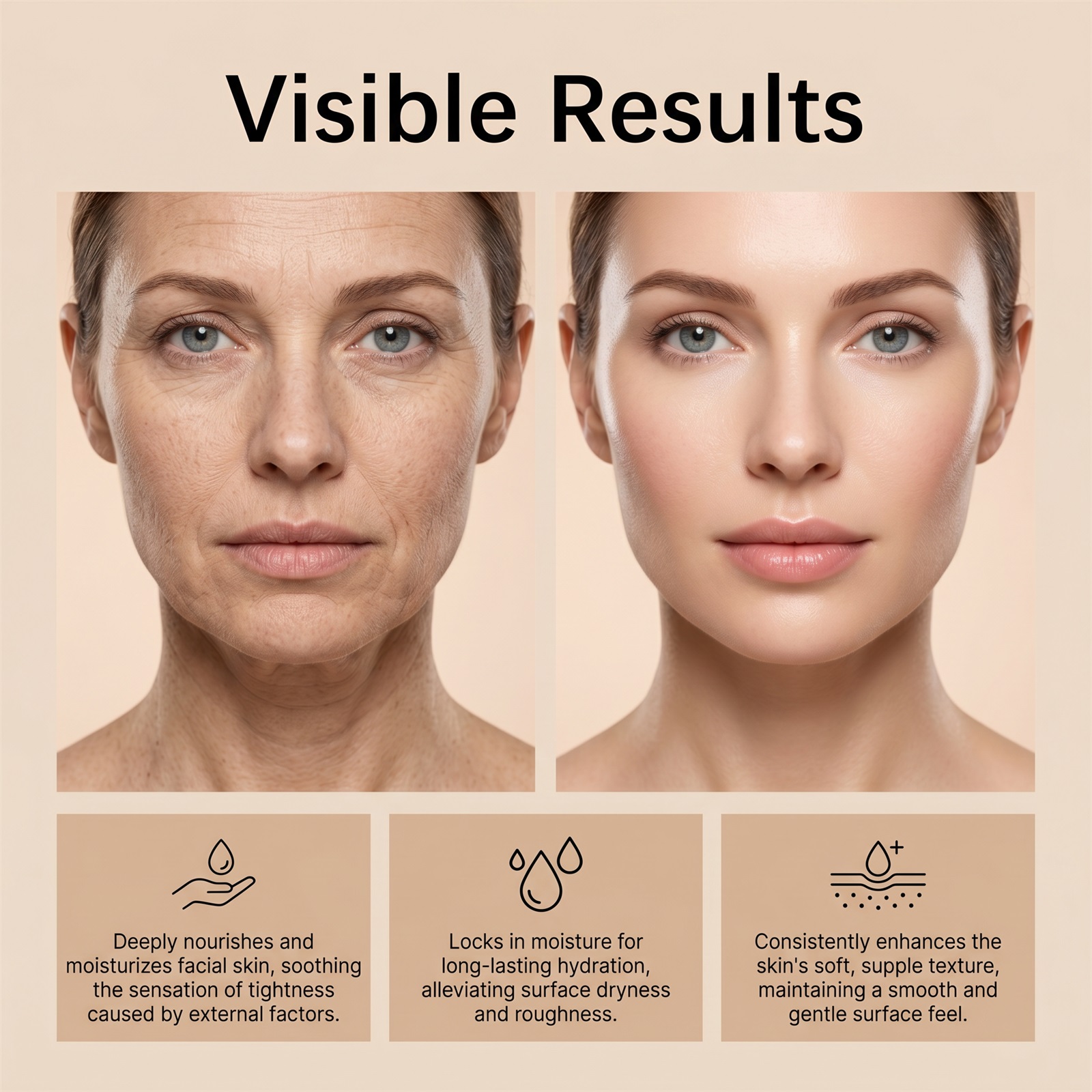 Skin Care Cream Hydrating Light Nourishing Refreshing Non Sticky Hydrate Body Skin Smear Care