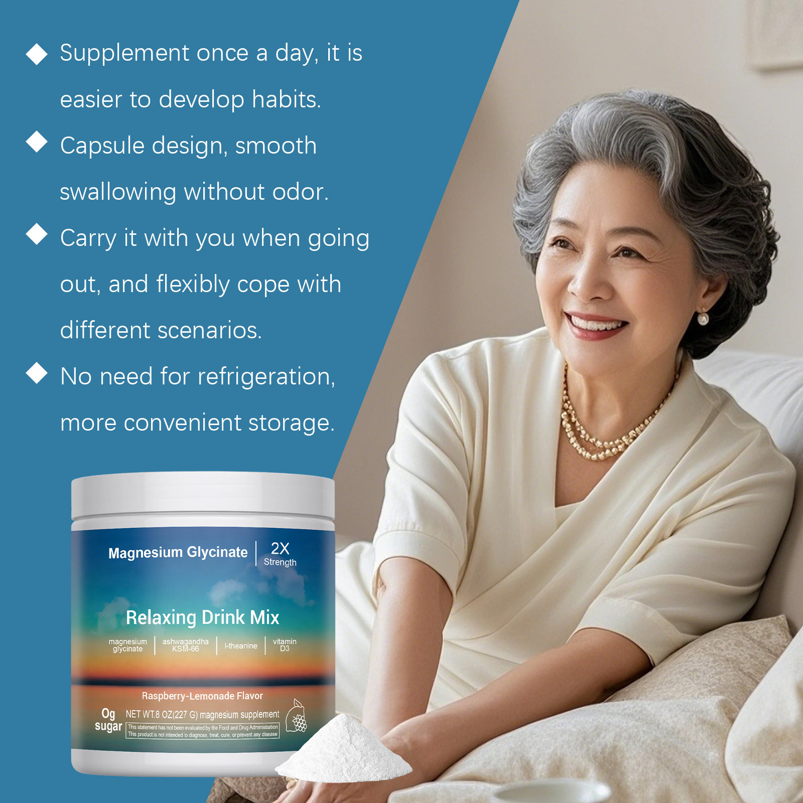 Energy Balance Support Powder Body Vitality Calm Mild Formula Daily Nutrient Supplement For Human Physical Wellness