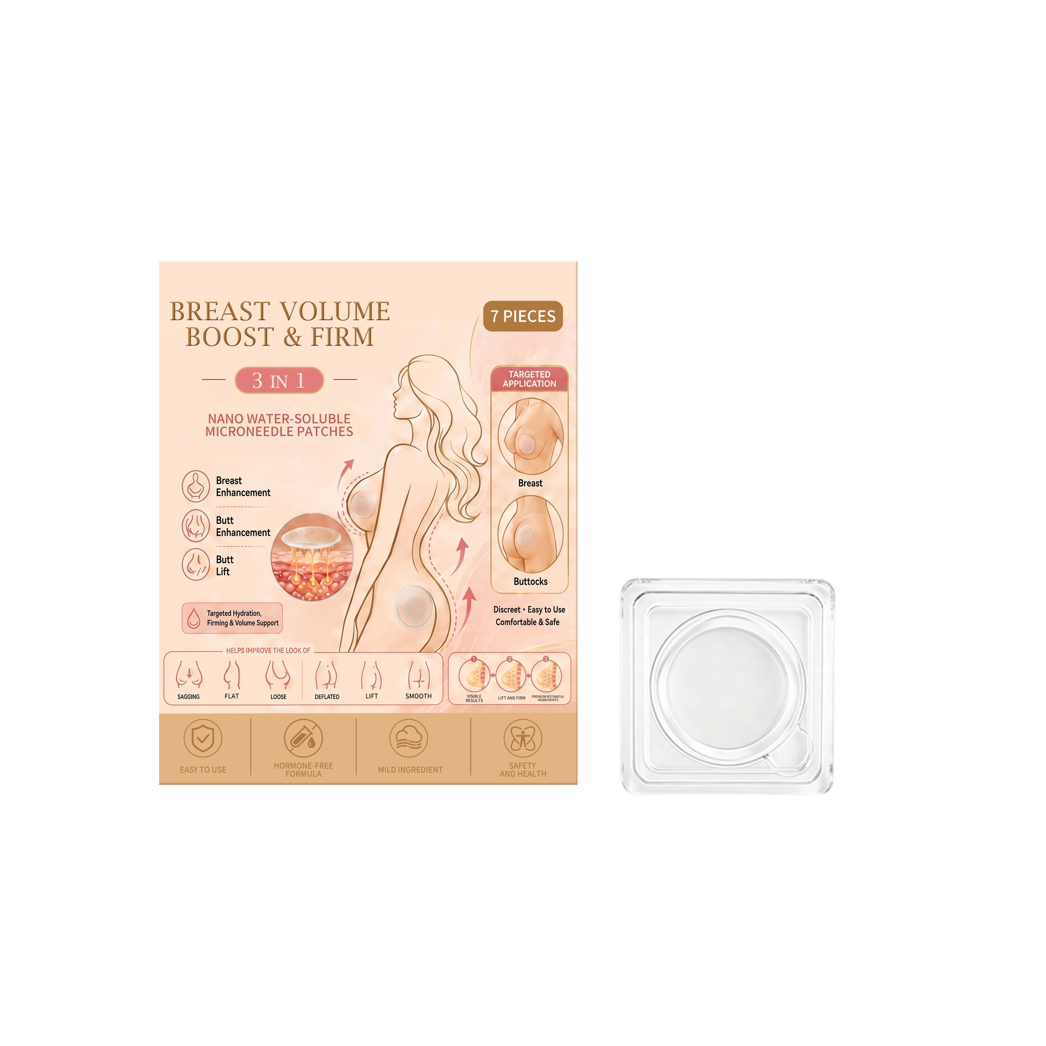 Body Care Patch Fits Chest Hip Skin Delicate Mild Care Thin Breathable Non Stuffy