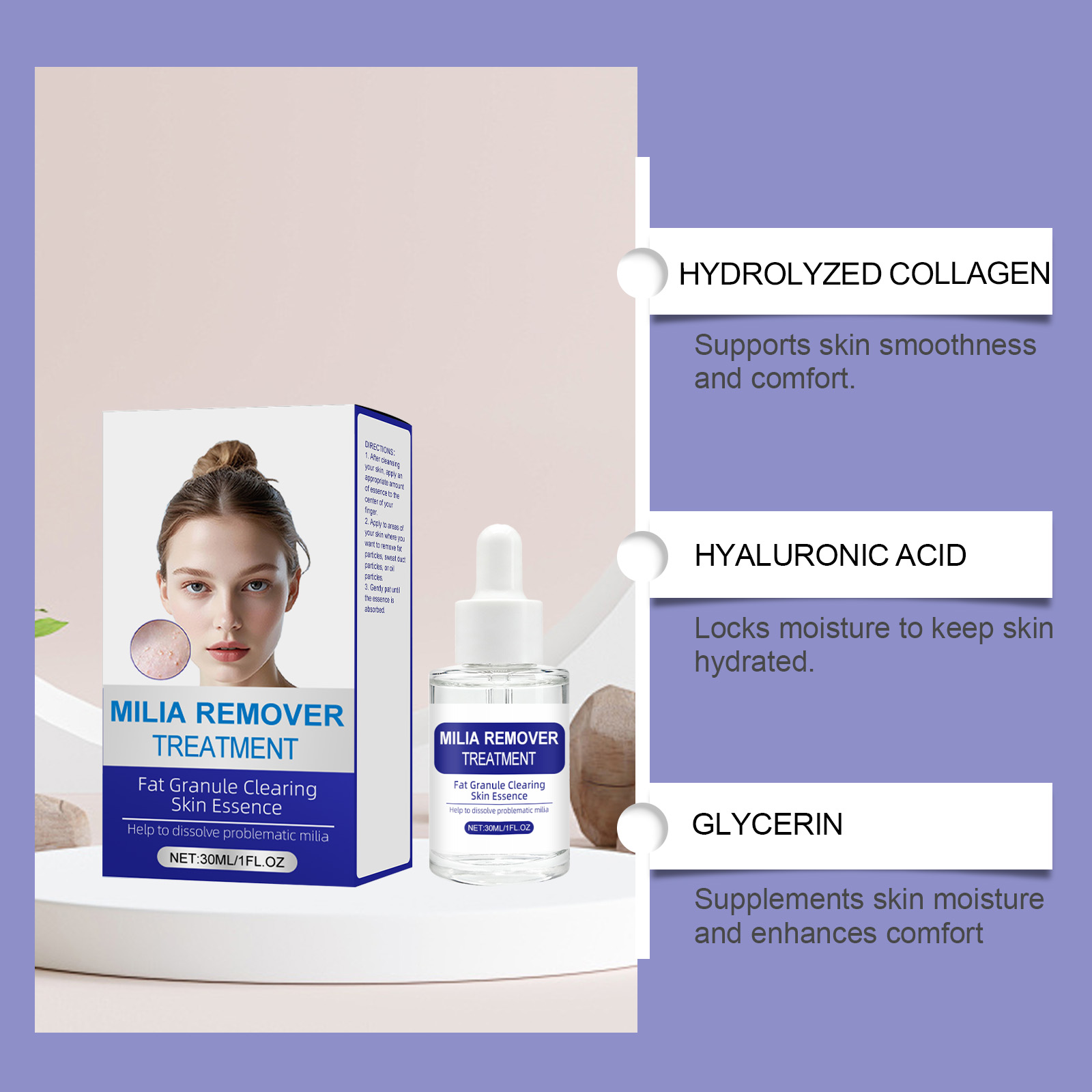Skin Purifying Repair Essence Liquid For Daily Facial Skin Care And Sensitive Complexion Recovery