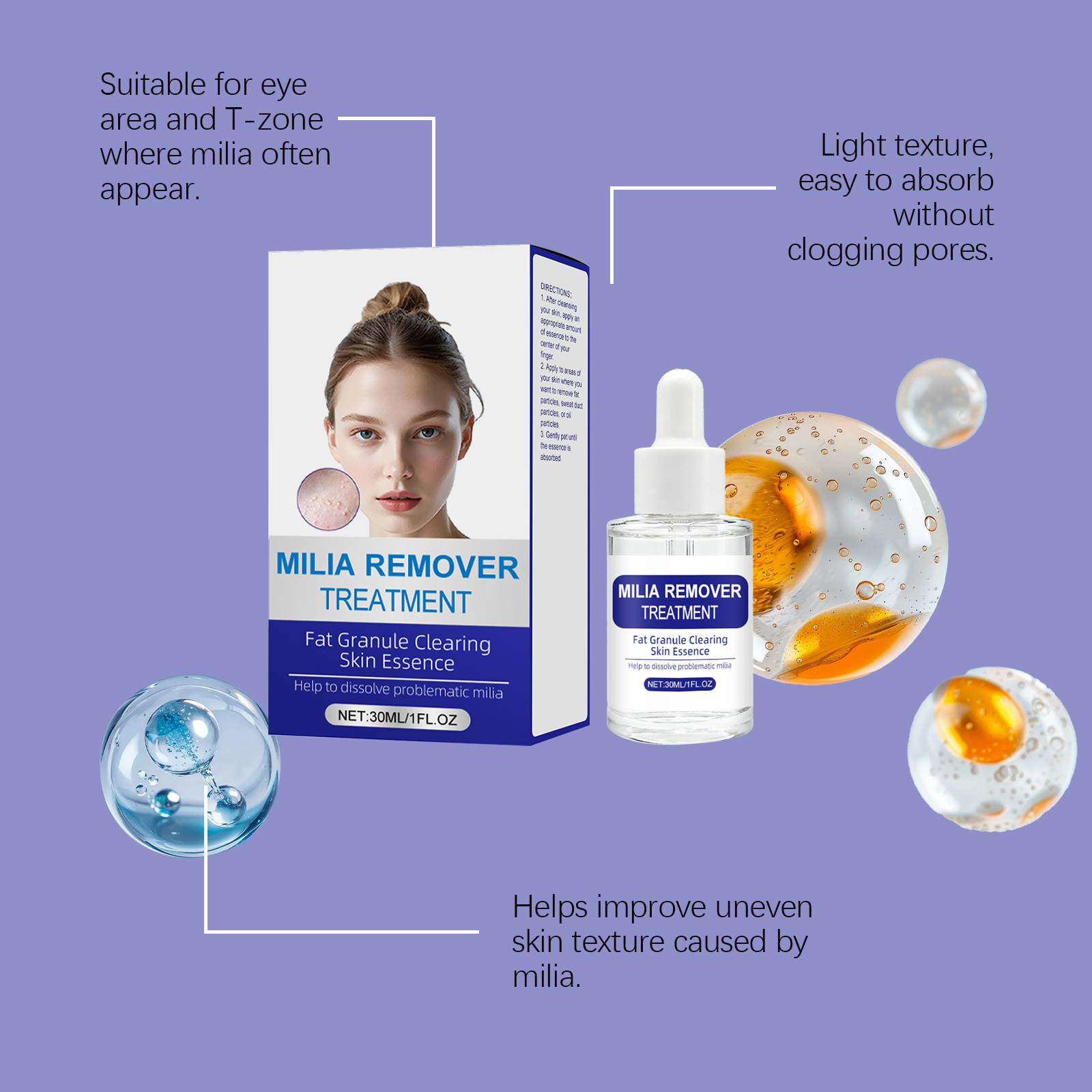 Skin Purifying Repair Essence Liquid For Daily Facial Skin Care And Sensitive Complexion Recovery