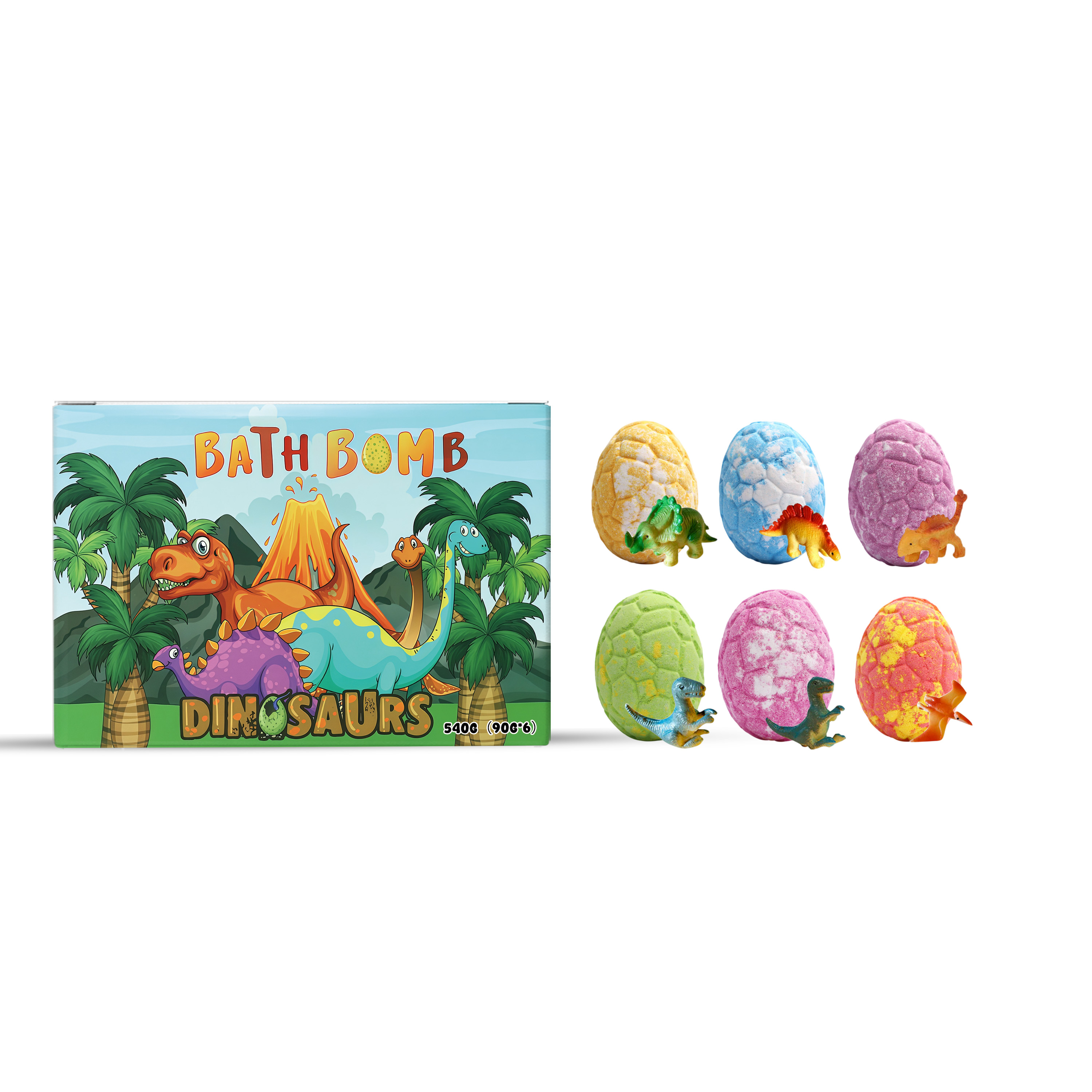 Dinosaur Bath Bomb Fun Mild Foaming Fresh Fragrance Formula Clean Whole Body Skin