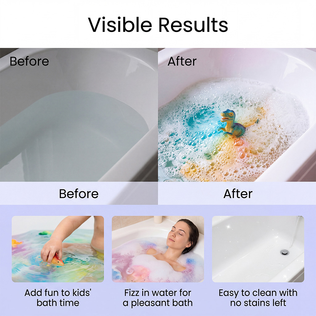 Dinosaur Bath Bomb Fun Mild Foaming Fresh Fragrance Formula Clean Whole Body Skin