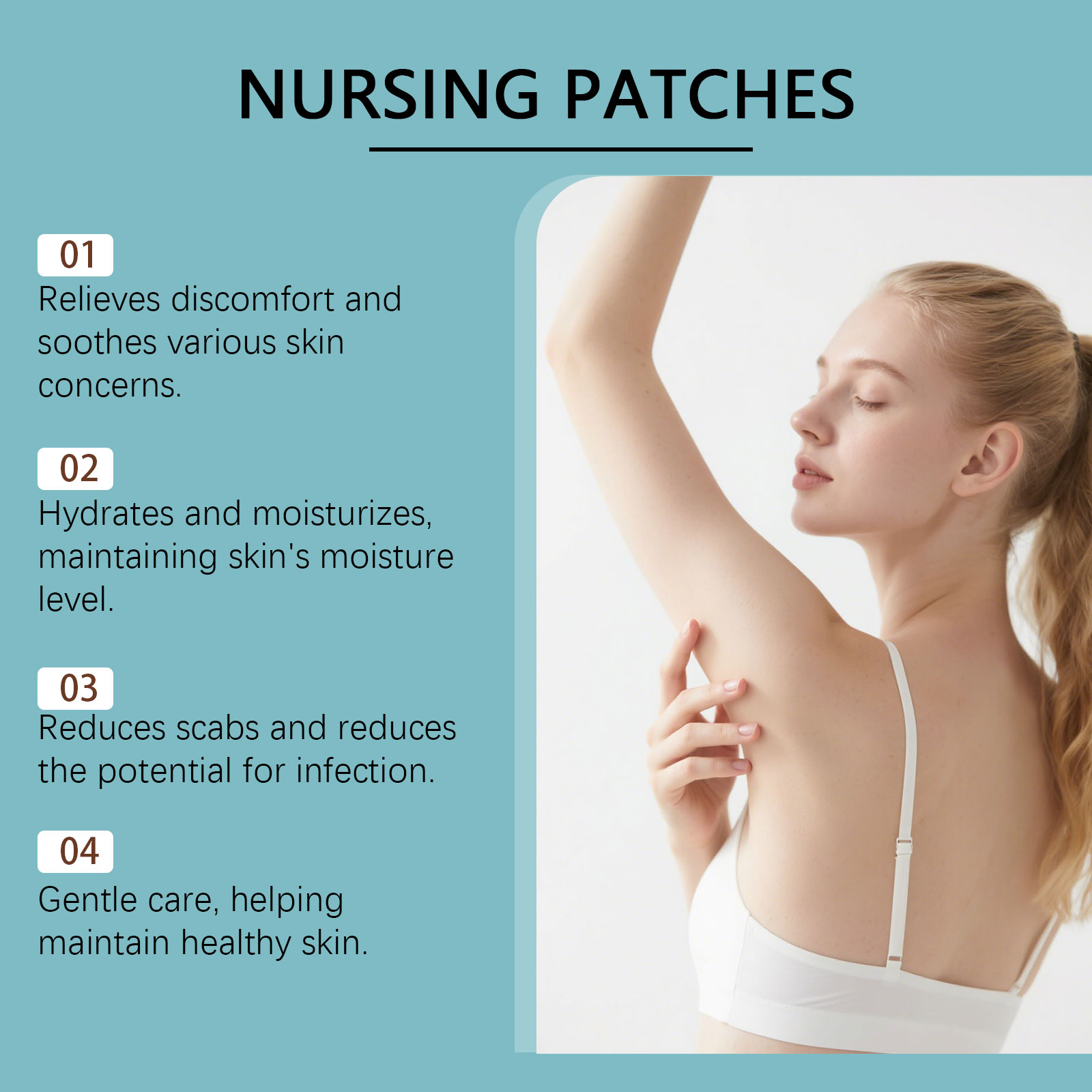 Body Care Patch Mild Care Moist Hydrate Soft Breathable Skin Friendly Convenient Daily Body Skin Nursing