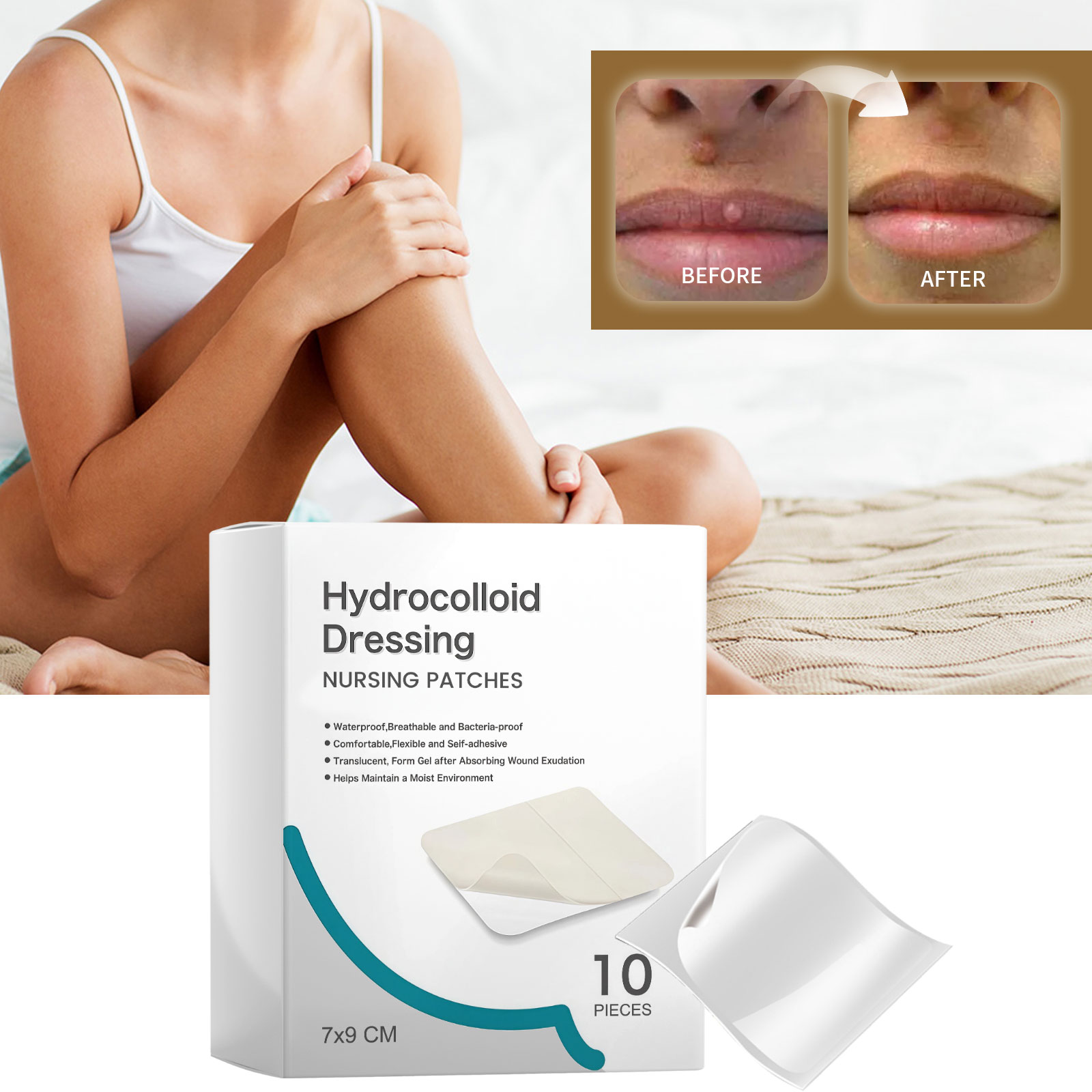 Body Care Patch Mild Care Moist Hydrate Soft Breathable Skin Friendly Convenient Daily Body Skin Nursing