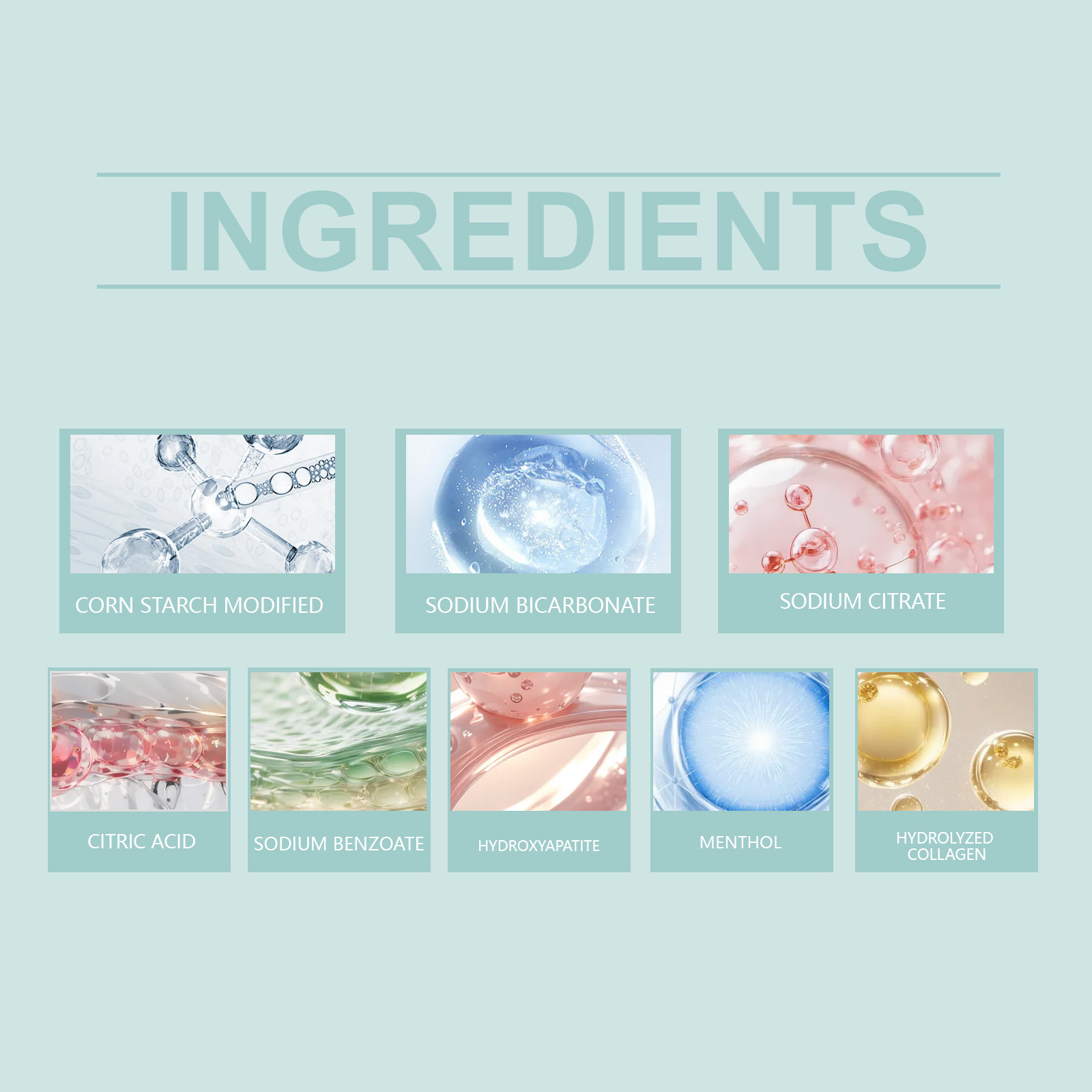 Collagen Dental Powder Mild Smooth Texture Cleanses Tooth Surface Stains Daily Fresh Care