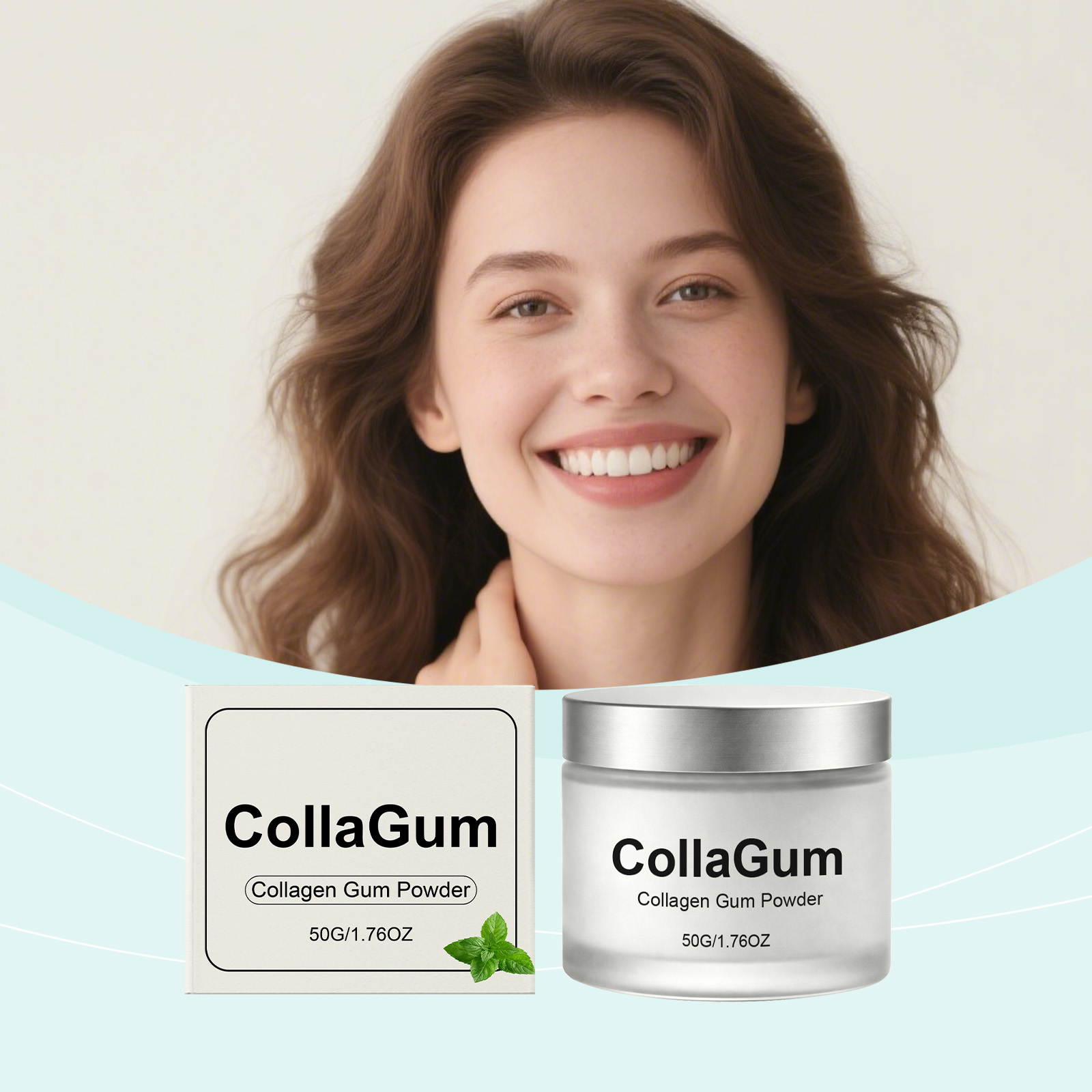 Collagen Dental Powder Mild Smooth Texture Cleanses Tooth Surface Stains Daily Fresh Care