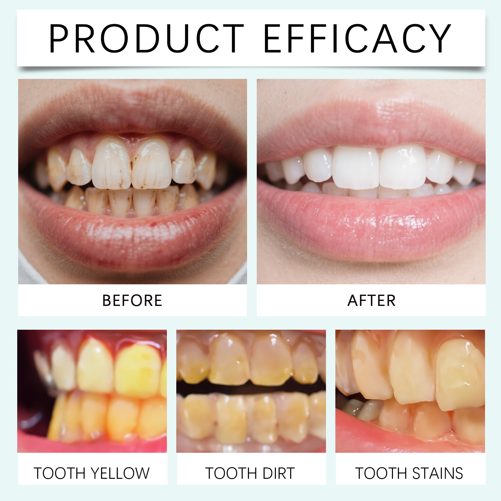 Collagen Dental Powder Mild Smooth Texture Cleanses Tooth Surface Stains Daily Fresh Care