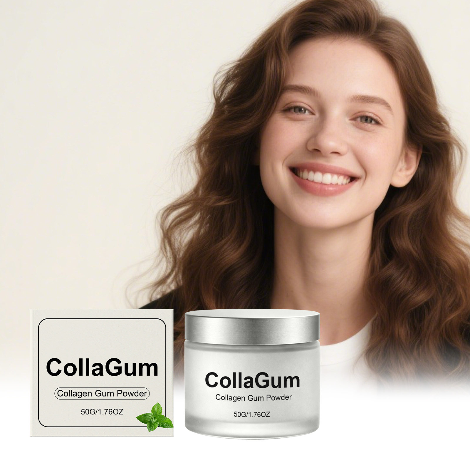 Collagen Dental Powder Mild Smooth Texture Cleanses Tooth Surface Stains Daily Fresh Care