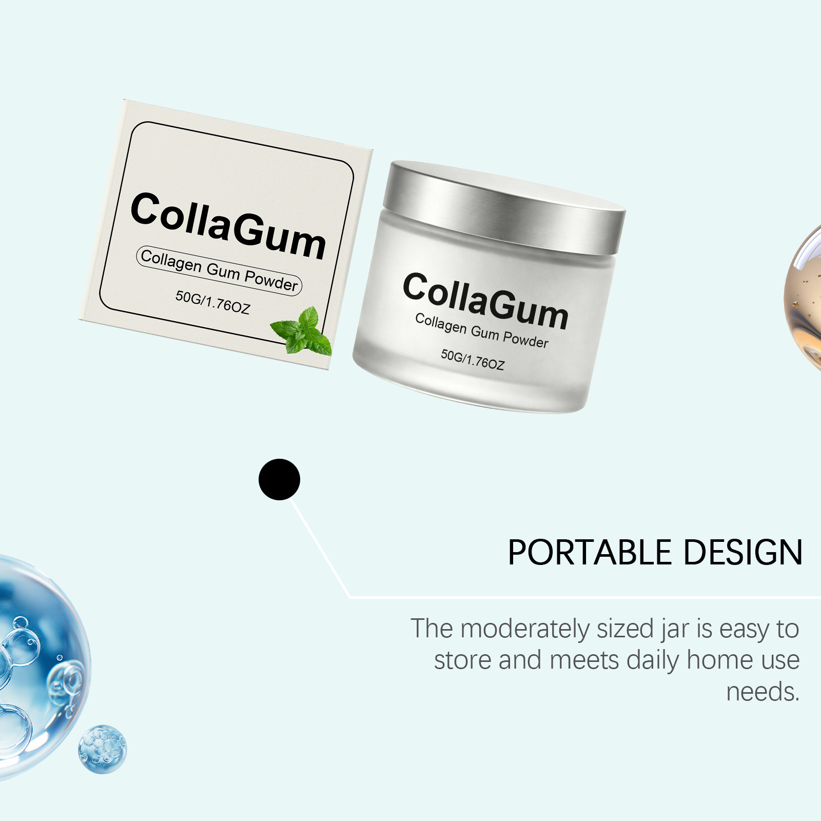 Collagen Dental Powder Mild Smooth Texture Cleanses Tooth Surface Stains Daily Fresh Care