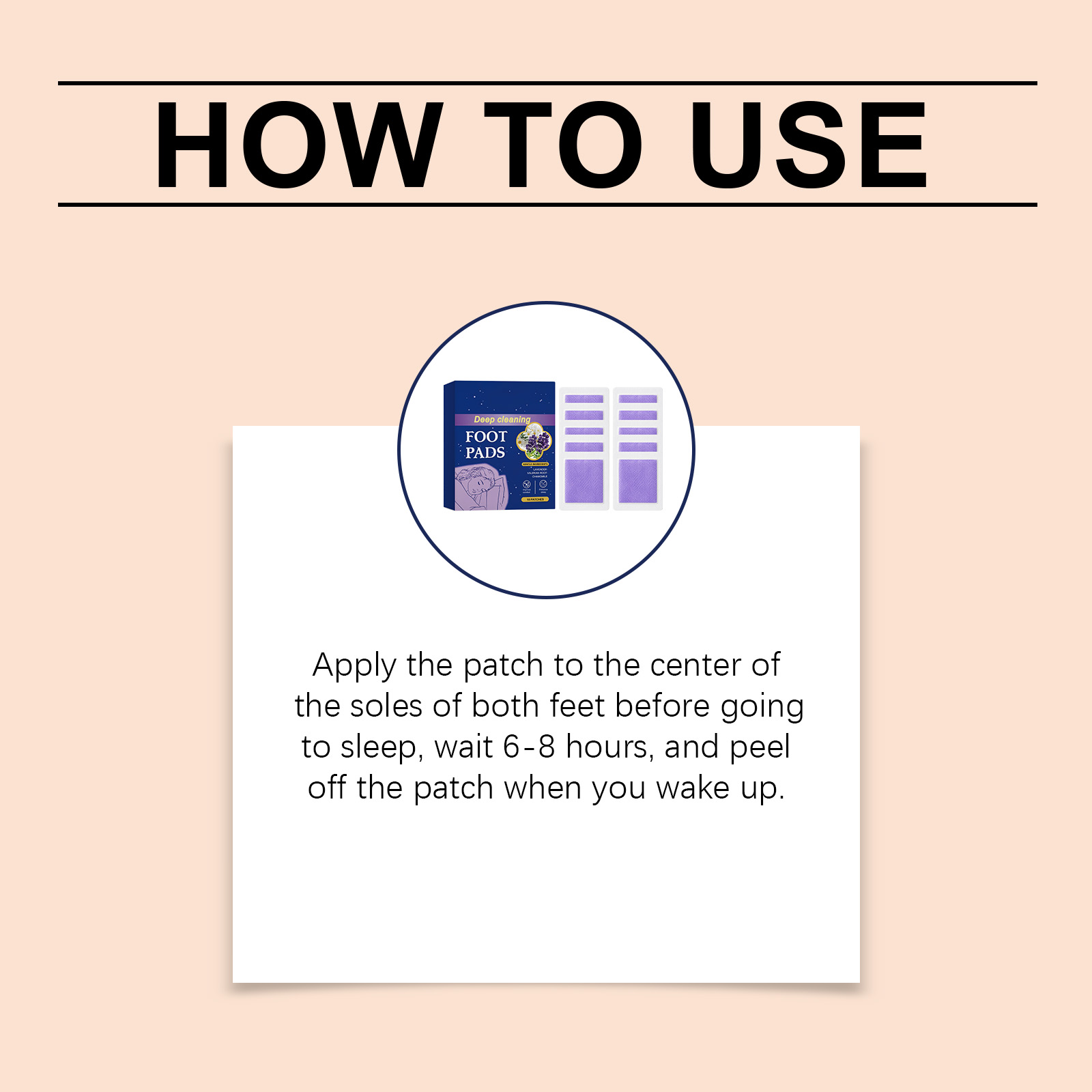 Sleep Care Foot Patch Night Comfort Soft Skin Friendly Breathable Daily Home Care