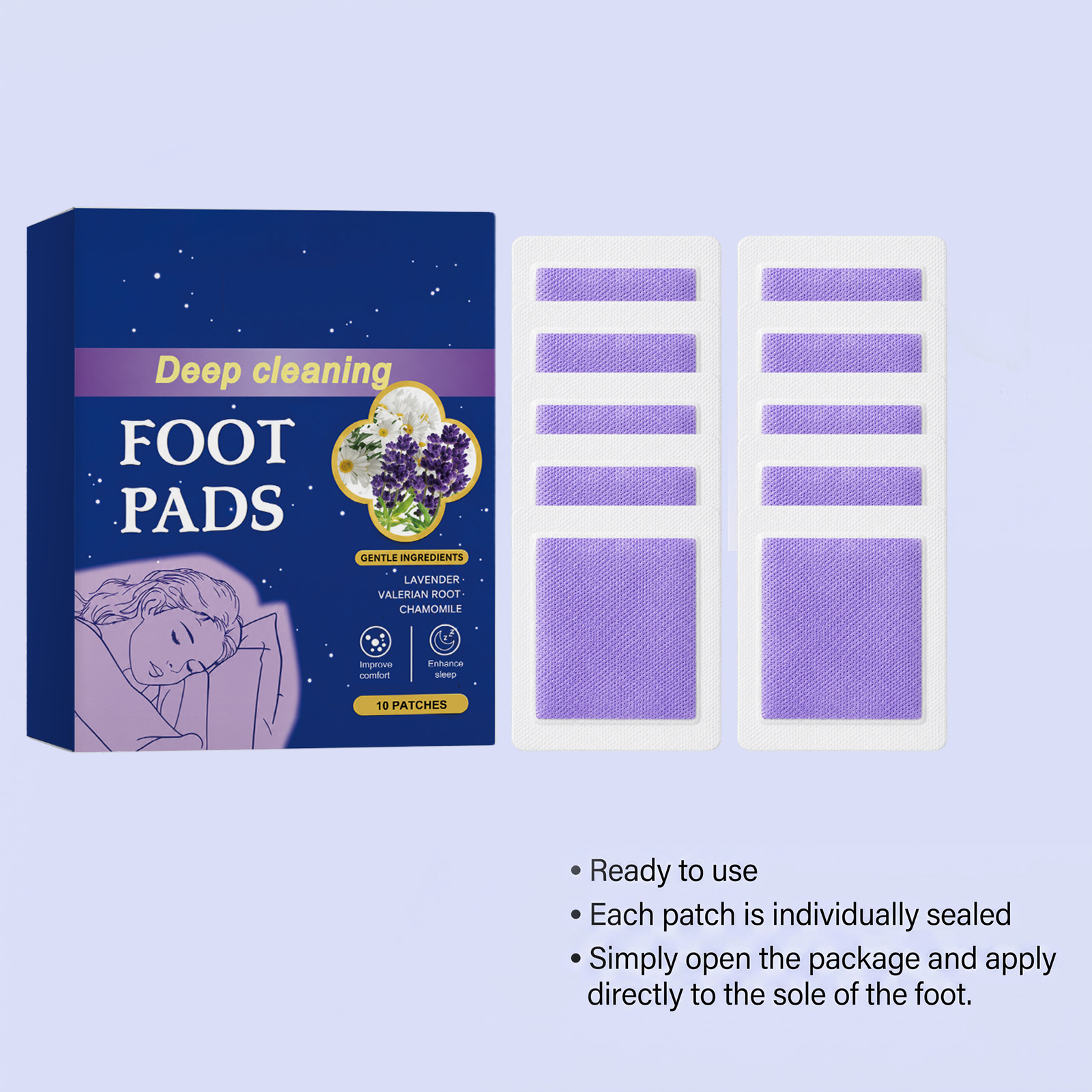 Sleep Care Foot Patch Night Comfort Soft Skin Friendly Breathable Daily Home Care