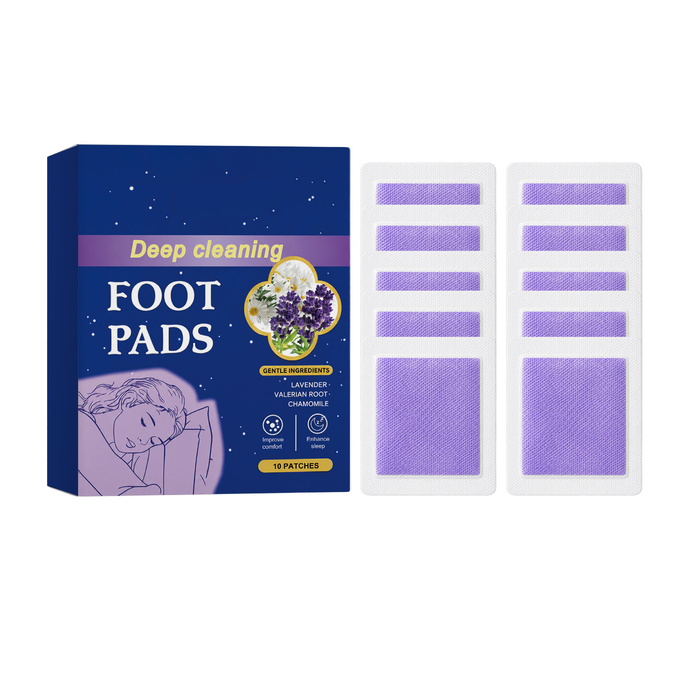 Sleep Care Foot Patch Night Comfort Soft Skin Friendly Breathable Daily Home Care