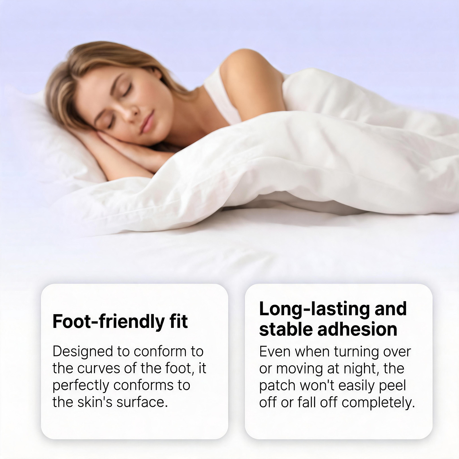 Sleep Care Foot Patch Night Comfort Soft Skin Friendly Breathable Daily Home Care