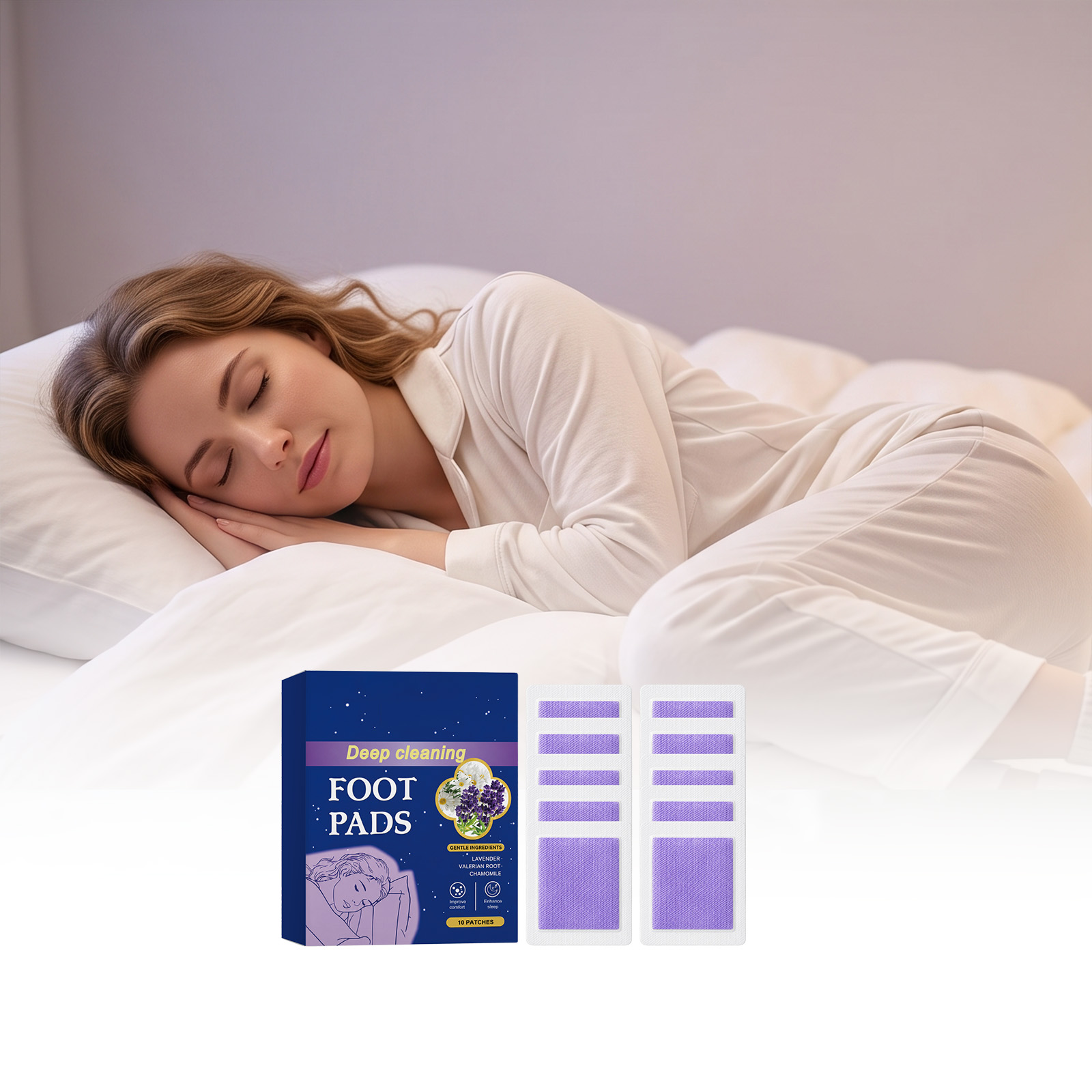 Sleep Care Foot Patch Night Comfort Soft Skin Friendly Breathable Daily Home Care