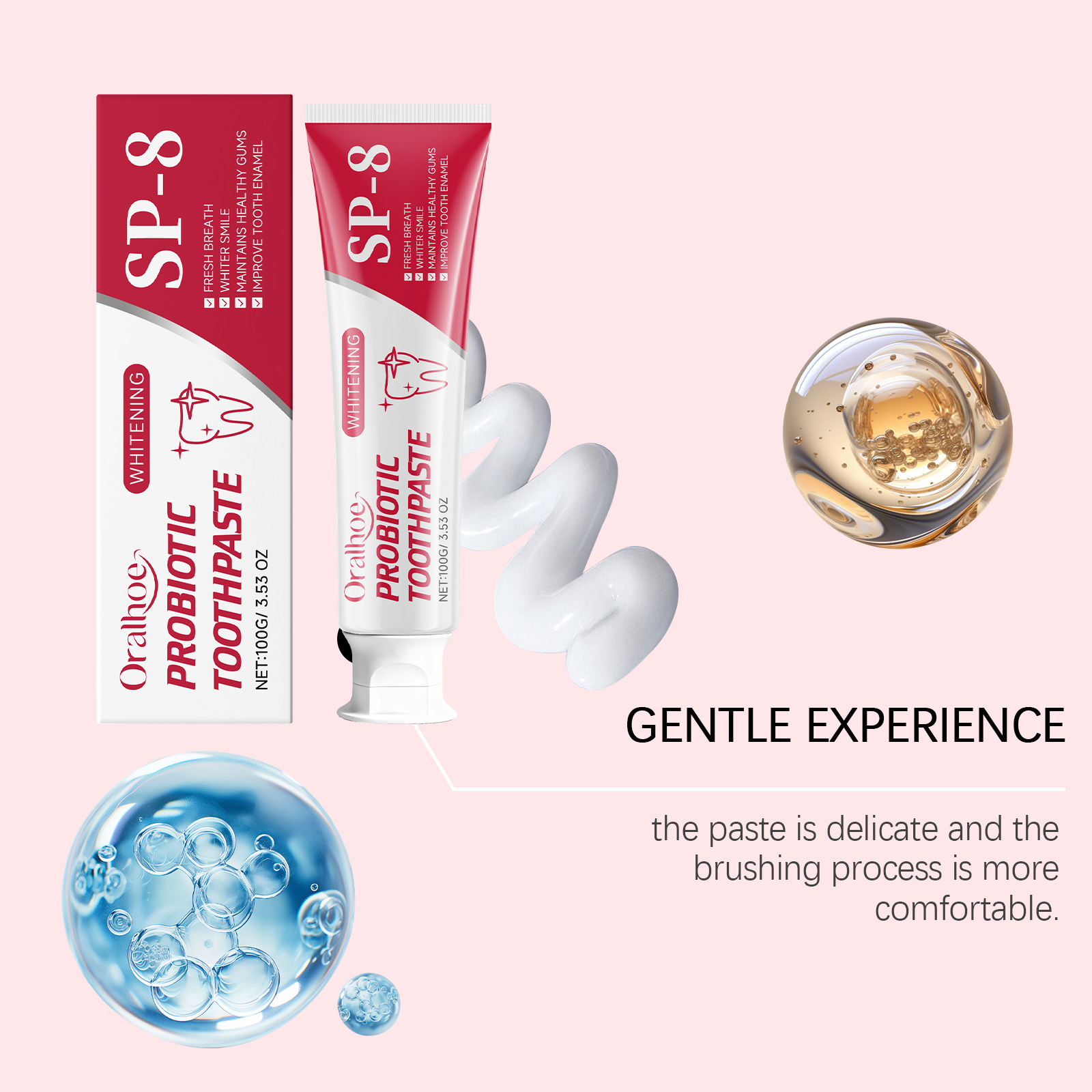 Toothpaste Daily Cleans Teeth Oral Residues Freshens Breath Protects Teeth Bright Mild Comfortable