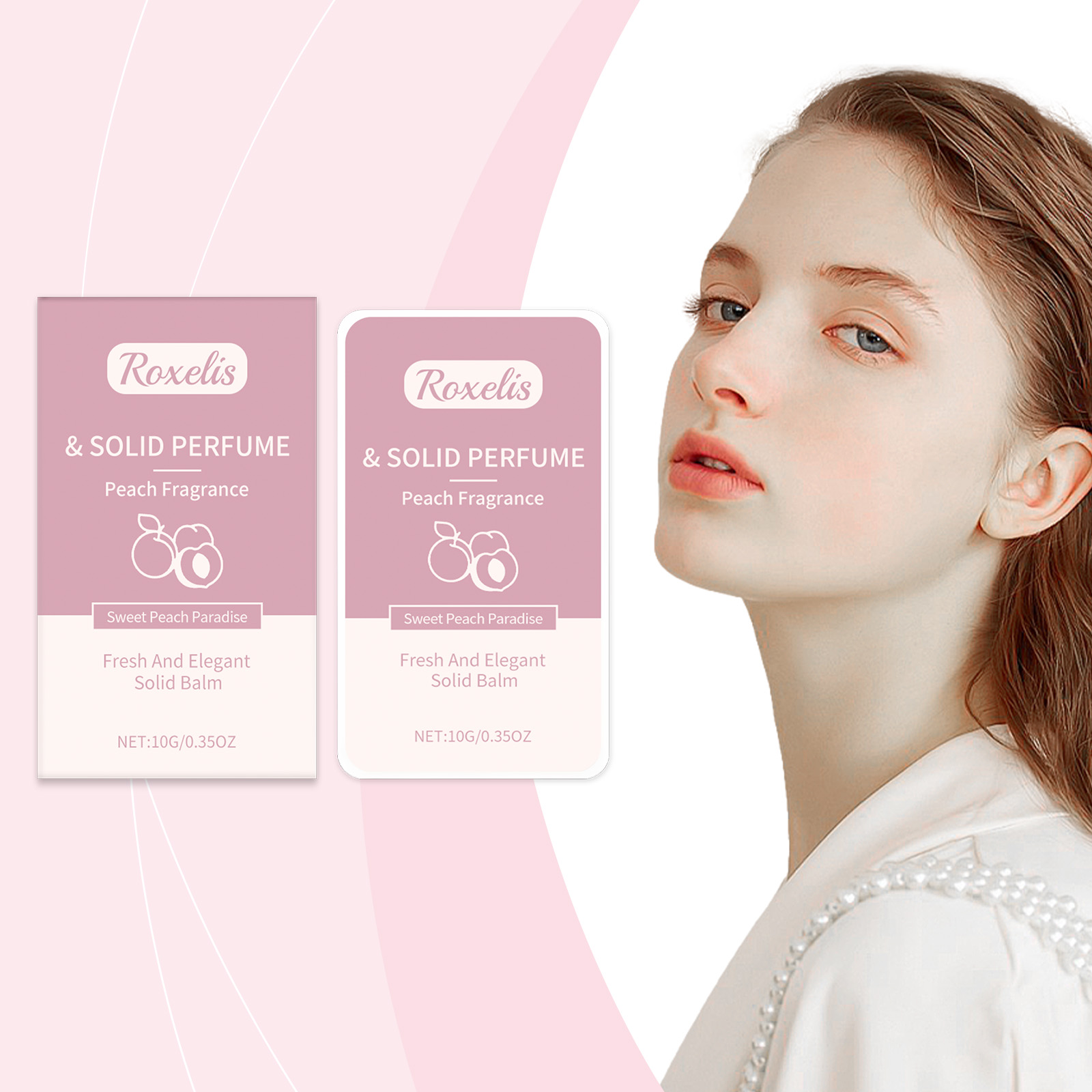 Peach Solid Perfume Fresh Fruity Light Scent Long Lasting Portable Solid Balm Fruity Fragrance