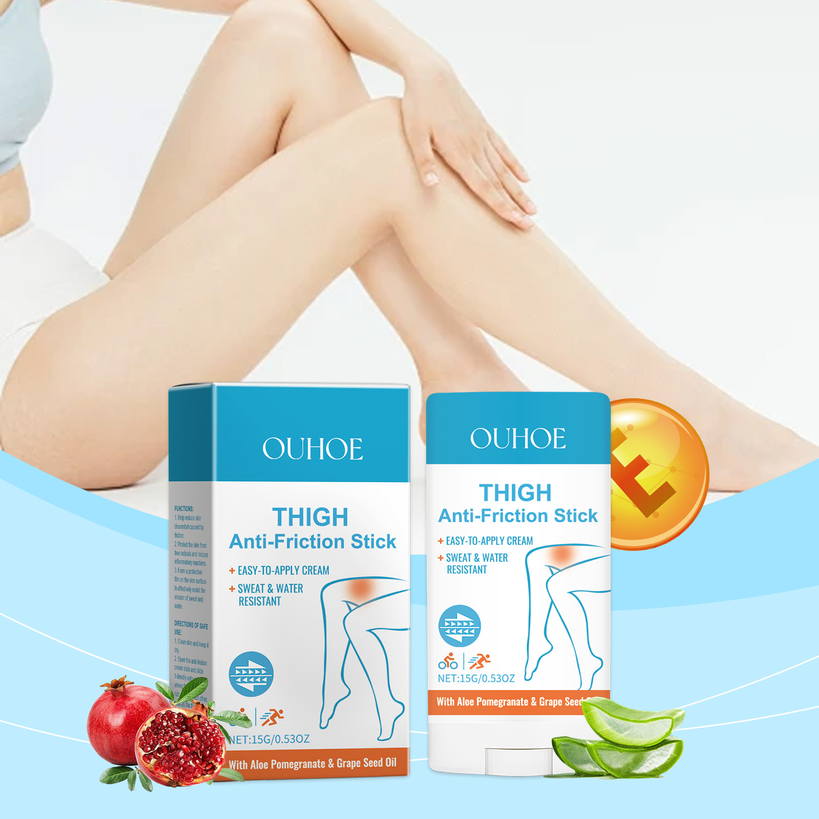 Thigh Anti Chafing Stick Outdoor Sports Skin Leg Moisturizing Care Protection Foot Repair Cream