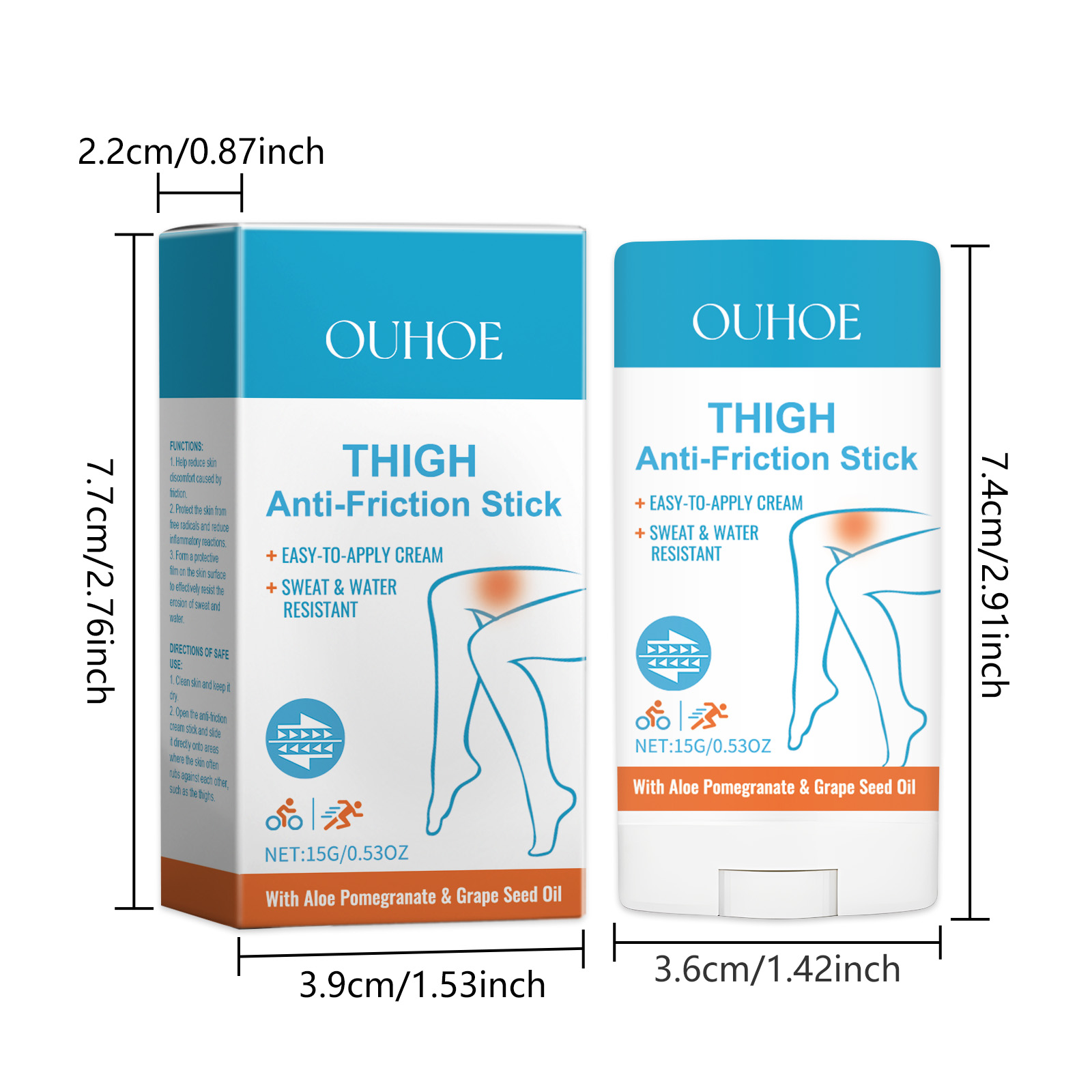 Thigh Anti Chafing Stick Outdoor Sports Skin Leg Moisturizing Care Protection Foot Repair Cream