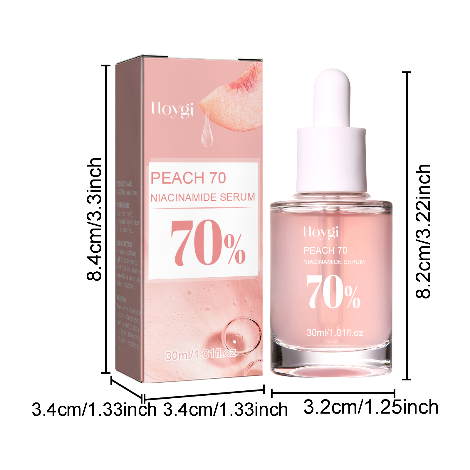 Niacinamide Brightening Serum Firming Pore Minimizing Dark Spot Fading For Glowing Skin Daily Face Care 30ml