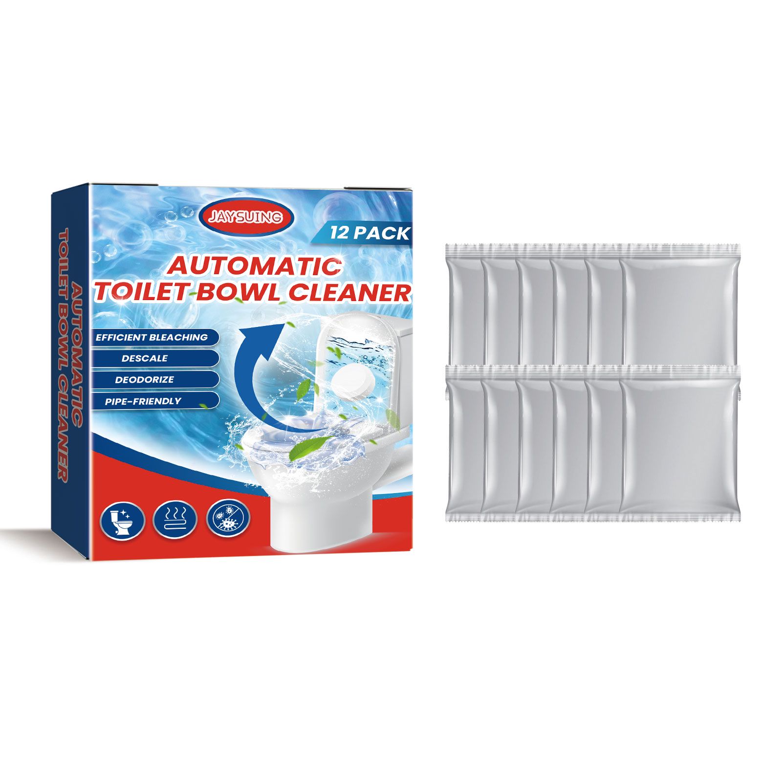 Toilet Cleaning Effervescent Tablets For Descaling Deodorizing And Stain Removal Home Use