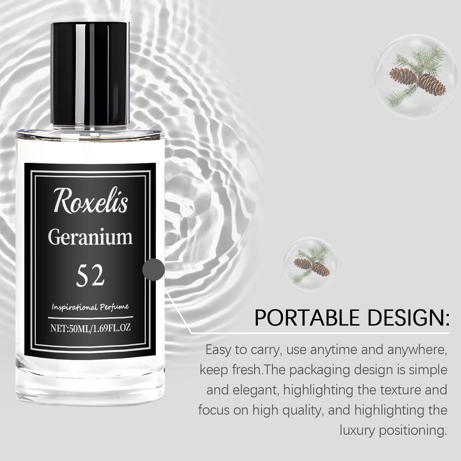 Geranium Inspiring Perfume Woody Floral Long Lasting Elegant For Daily Wear