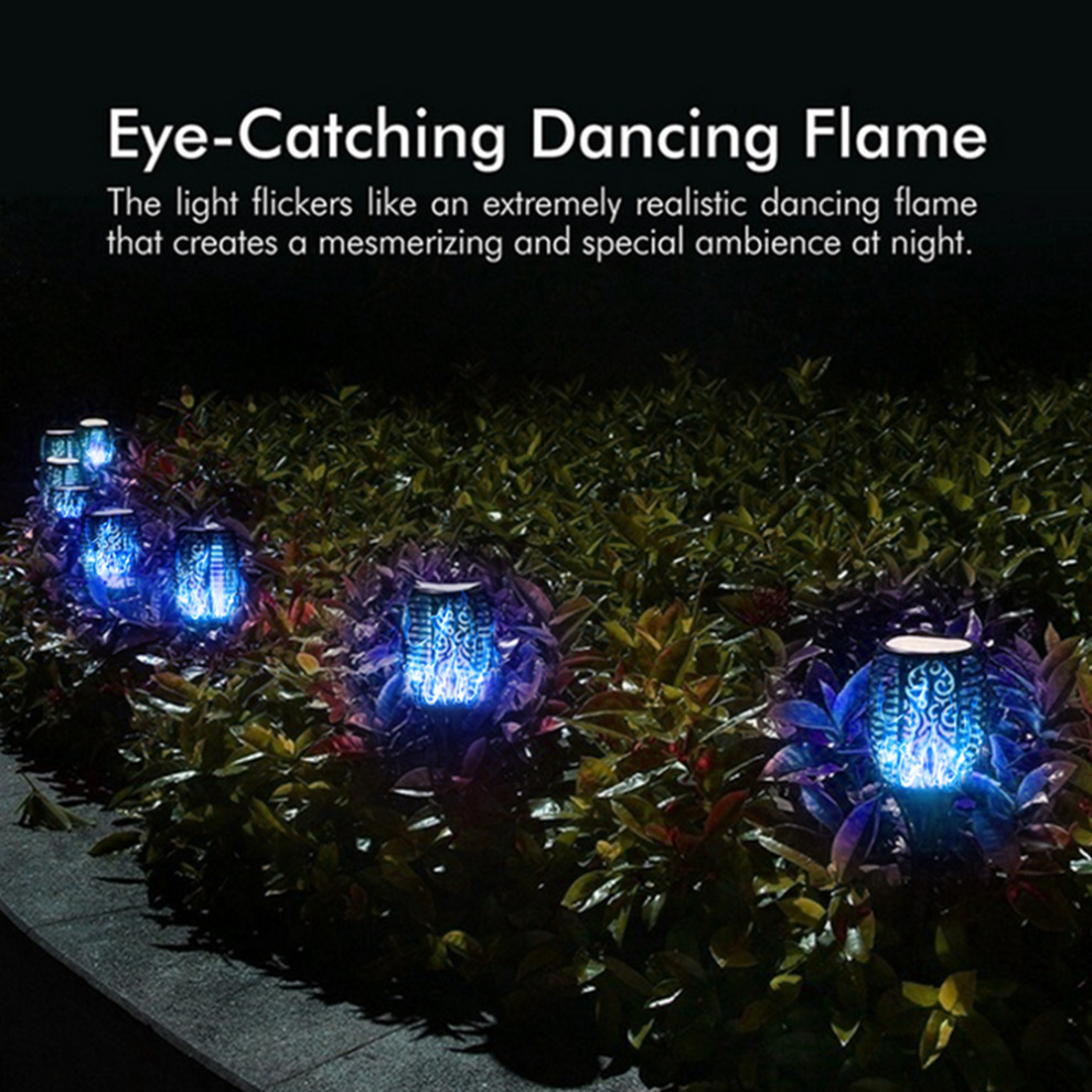 (1 Pack) 7 Color Solar Led garden Flame Torch Light
