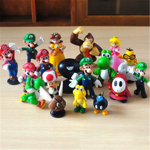 Super Mario Bros 18pcs Action Figure Doll Playset