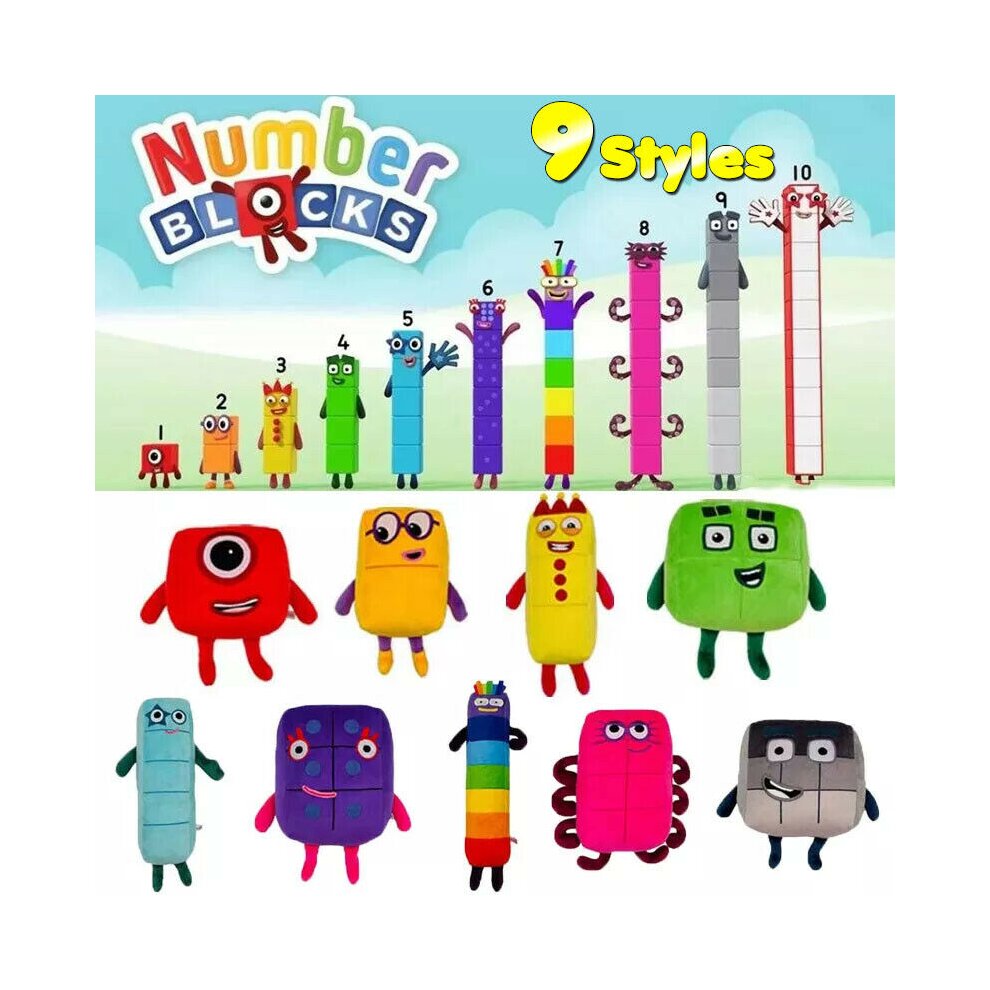 (9PCS/SET) Numberblocks Plush Doll Educational Stuffed Toys