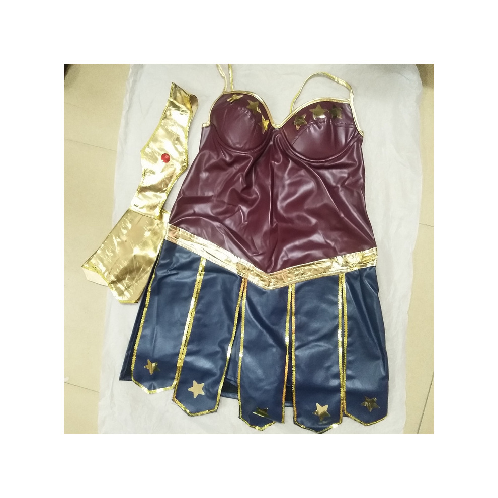 (L) Wonder Woman Costume Halloween Cosplay Fancy Dress