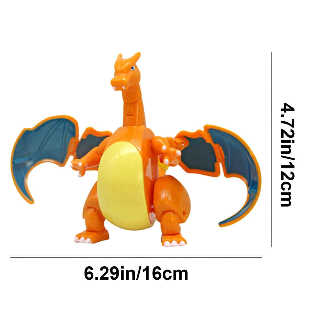 Pokemon Ball Deformable Throwing Balls with Charizard Action Figures Children Fun Toy Game Gift for Kids