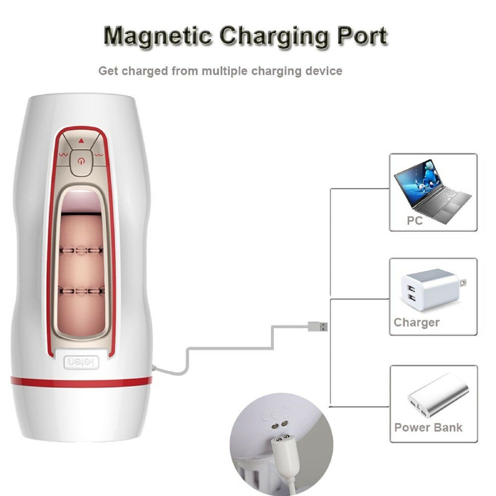 Automatic Male Masturbator Hands Free Vagina Pussy Stroker Cup Vibrator Massager USB Adult Sex Toy for Man 4D Simulation Genital Apparatus Aircraft Vagina Cup Cover Discreet Packaging Multi Speed