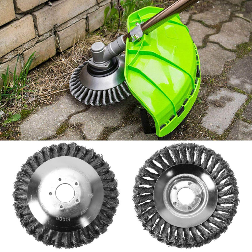Steel Wire Wheel Trimmer Head Garden Weed Cutter Brush Lawn Mower Head