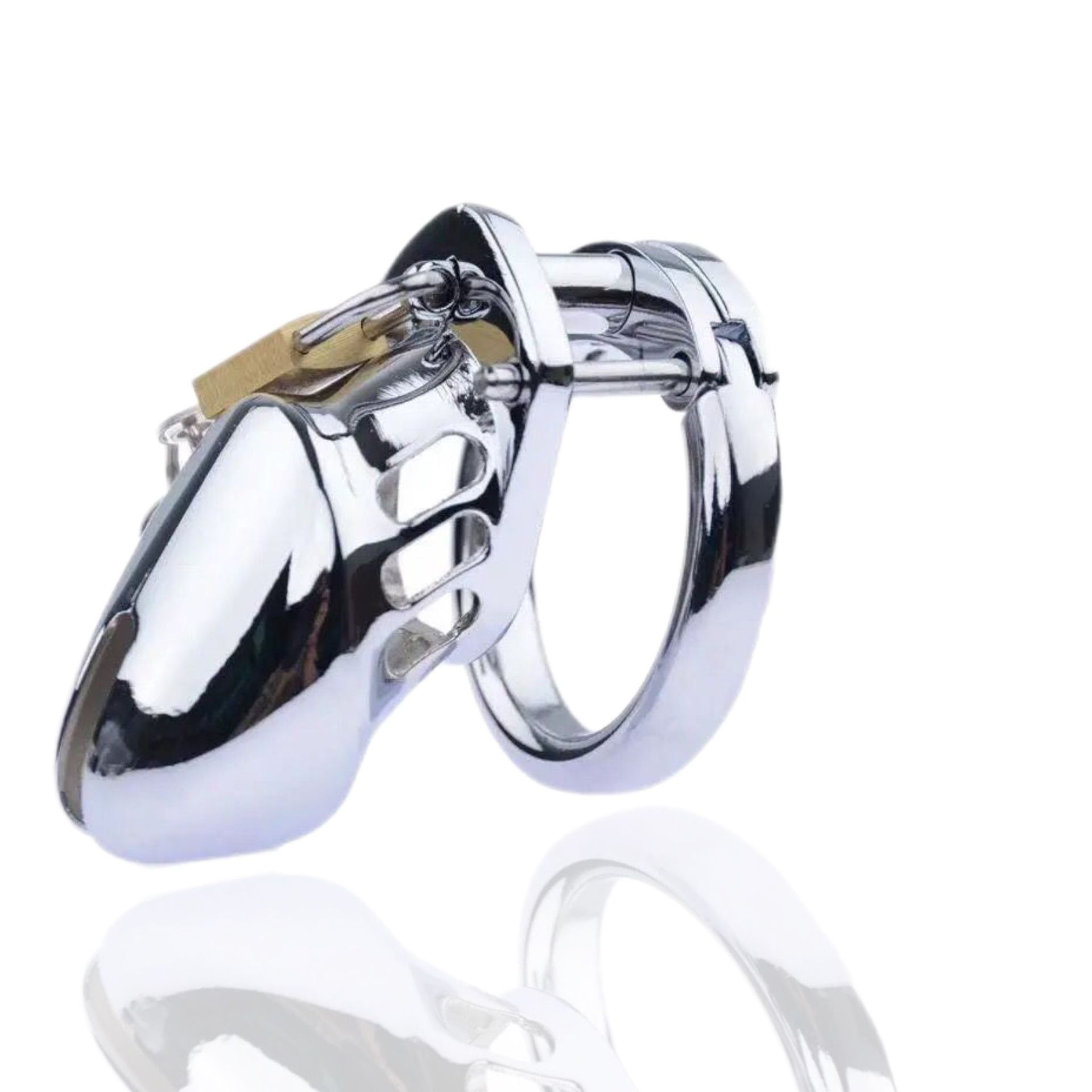 (40mm) Sex Toys Male Cage Chastity Device Birdcage Chastity Lock to Prevent Erection Bondage Breathable Adult Steel BDSM Toys Safe Care Equipment Supplies for Adult Game