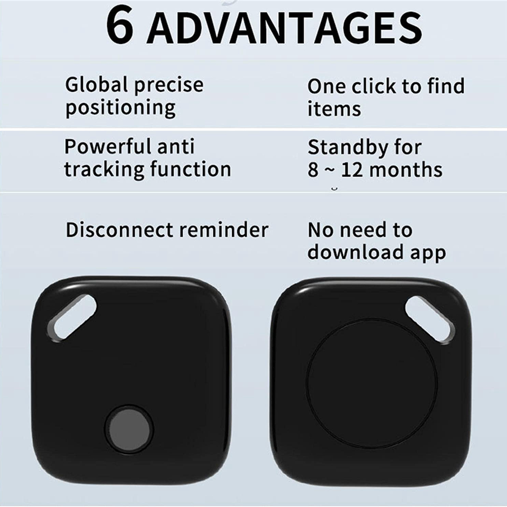 (White) Bluetooth Key Locator iTag Compatible with Find My APP Smart Tracker Anti-lost Global Positioning