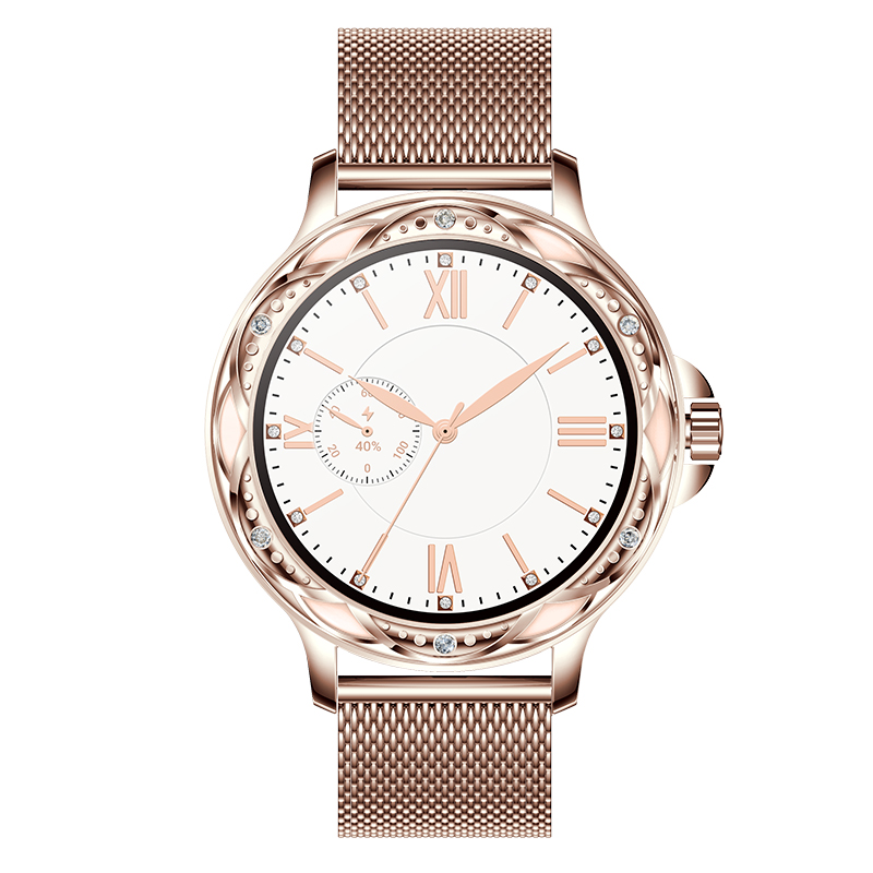 (Pink) Smart Watch Fitness Tracker Blood Pressure Heart Rate Women Sport Watches Oxygen Ladies Wristwatch For Android iOS