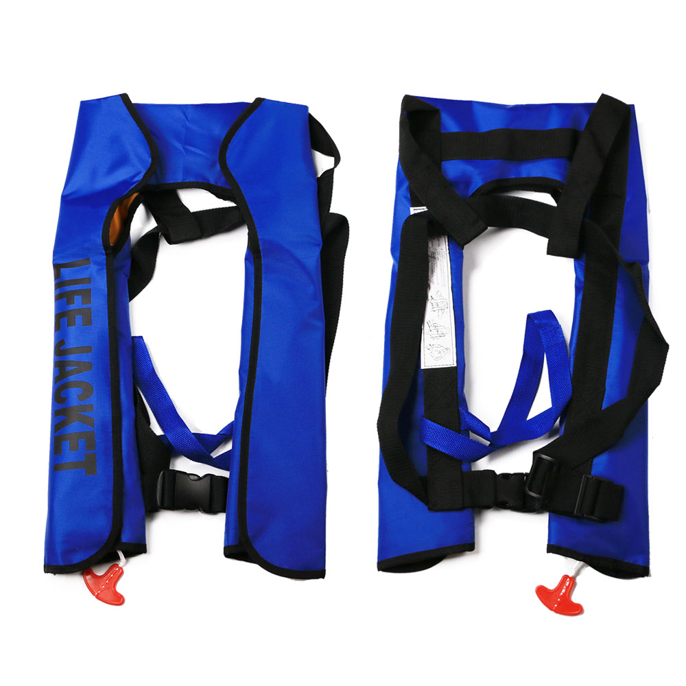 (Red) Life Jacket Inflatable Life Vests Automatic Buoyancy Aid Lifejacket Adjustable Comfortable for Boating Fishing Surfing Water Sports Swimming Kayaking Water Sports  Motorboat 150N