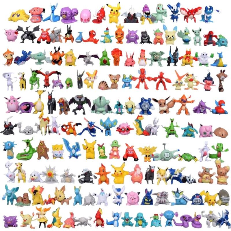 Pokemon Monster Collectible Action Figures PVC Mini Figurines Ornamental Doll Kids Toy 144PCS Set