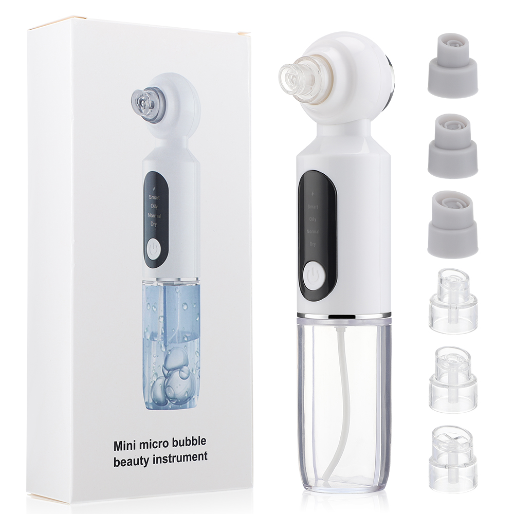 Electric Bubble Blackhead Remover Pore Vacuum Face Cleaner Hot Compress Black Dots Extractor Blue Light Sterilization Skin Care Facial Cleaning Device