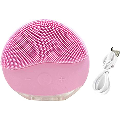 Facial Cleansing Brush Face Massager Silicone Ultrasonic Vibrating Facial Brush Sonic Electric Face Cleansing Exfoliator for Anti-Aging