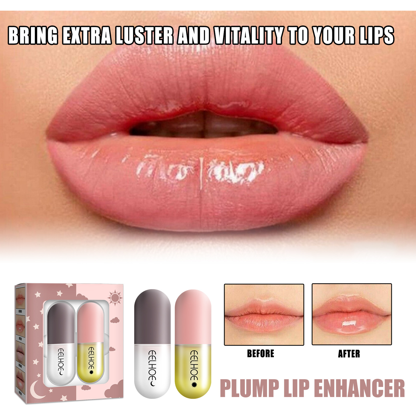 Plump Lip Enhancer Plump Lip Balm Moisturizing Filler Natural Lips Care Essence Kit