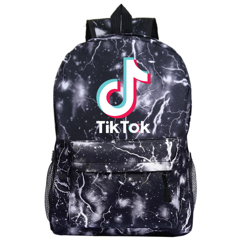 (A) Tik Tok Backpack Galaxy Shoulder Bag Schoolbag Rucksack Boys Girls New Term Gift