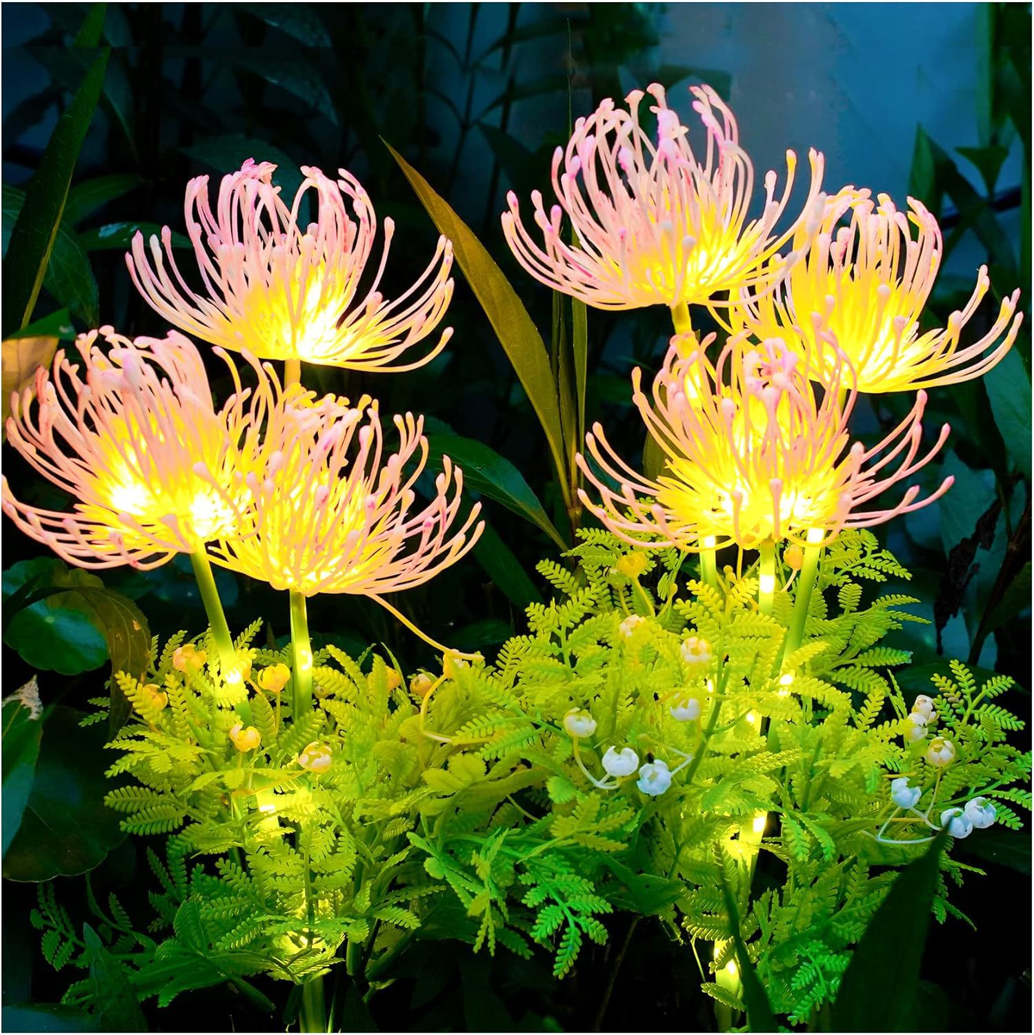 Solar Lights Garden Ornaments Outdoor Flower for Lawn Yard Garden Ornaments Outdoor Christmas Decorations