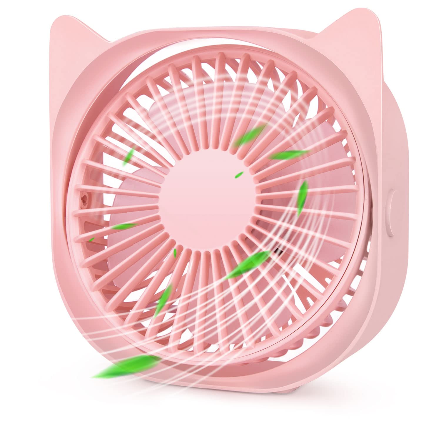 USB Fan Small Mini Desk Fan Table Fan By USB Powered  360°Rotatable Strong Airflow Cooling Fan