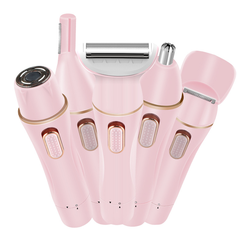 5 in1 USB Rechargeable Hair Remover for Women Multi-Functional Grooming Kit