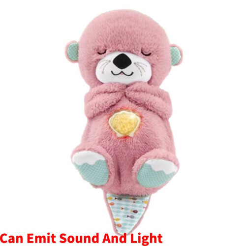 With Breathing Movement Soothing Sleeping Otter Toy Musical Stuffed Baby Toy