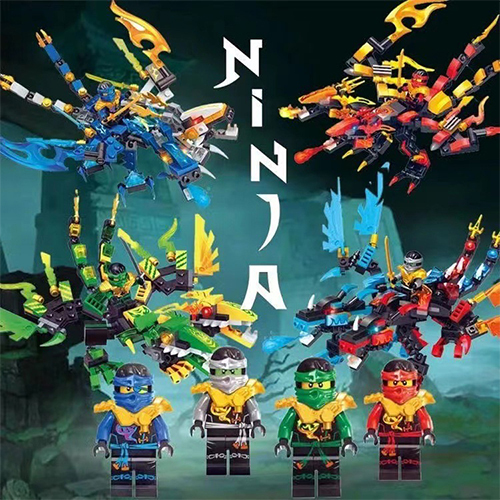Ninjago Building Blocks Set Fire Attack of the Flame Dragons Fightar Titan Fly Building Blocks Classic Model Sets Bricks Kid Kit Fit Lego