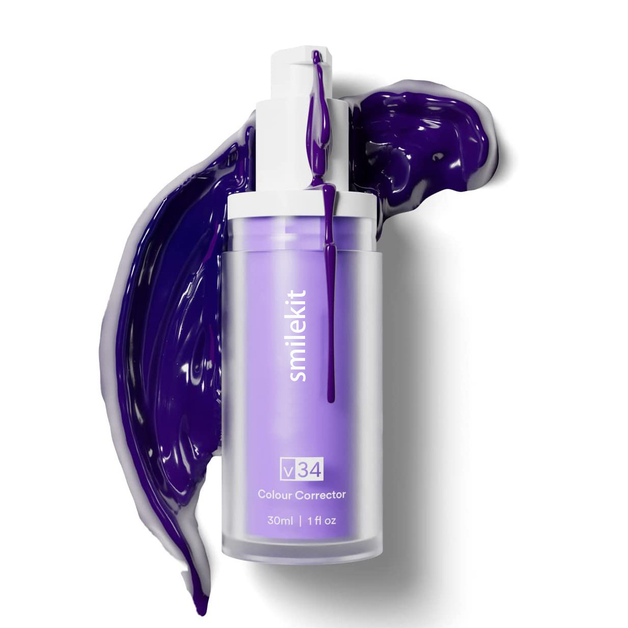 SMILEKIT V34 Purple Whitening Toothpaste Remove Smoke Stain Tartar Reduce Yellowing Care For Teeth Gums Fresh Breath Clean Oral Hygiene Teeth Care 30ml