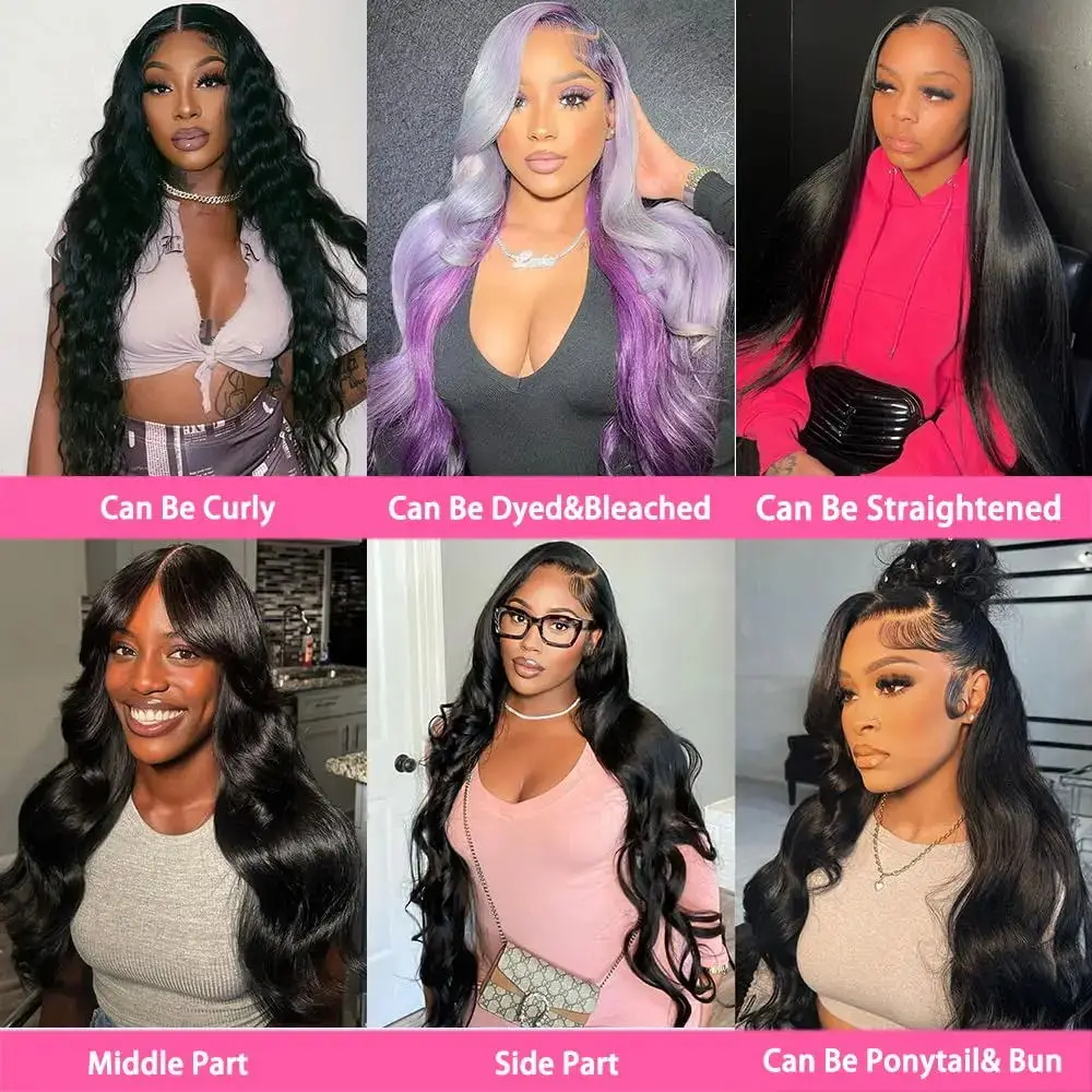 (13x4 Lace Wig 10inches) 200 Percent Body Wave Human Hair Wigs 13x6 13x4 Hd Lace Frontal Wig Pre Plucked Black Wig For Women Brazilian Wigs Remy Hair