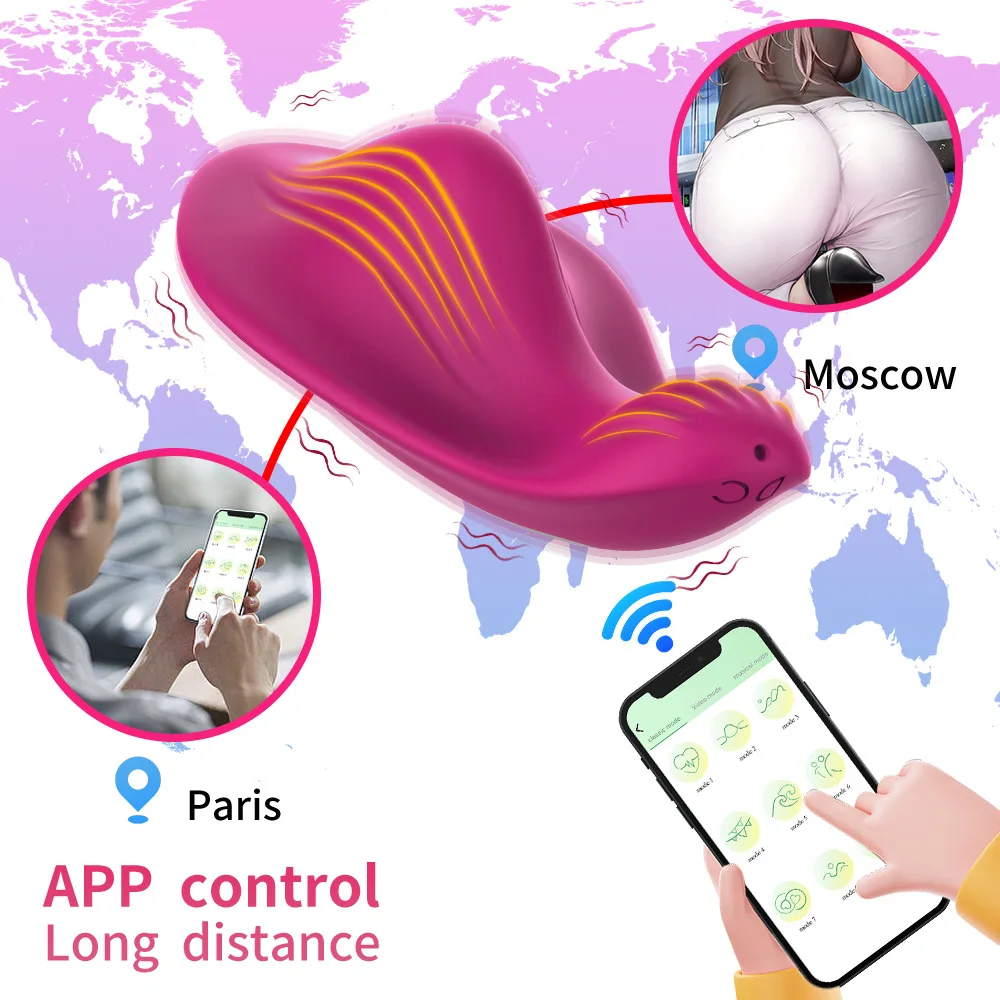 Vibrator for Women Stimulator Wearable Panty Clitoral Vibrators G Spot Butterfly Vibrators Massager Magnetic Charging Female Sex Toys For Couples